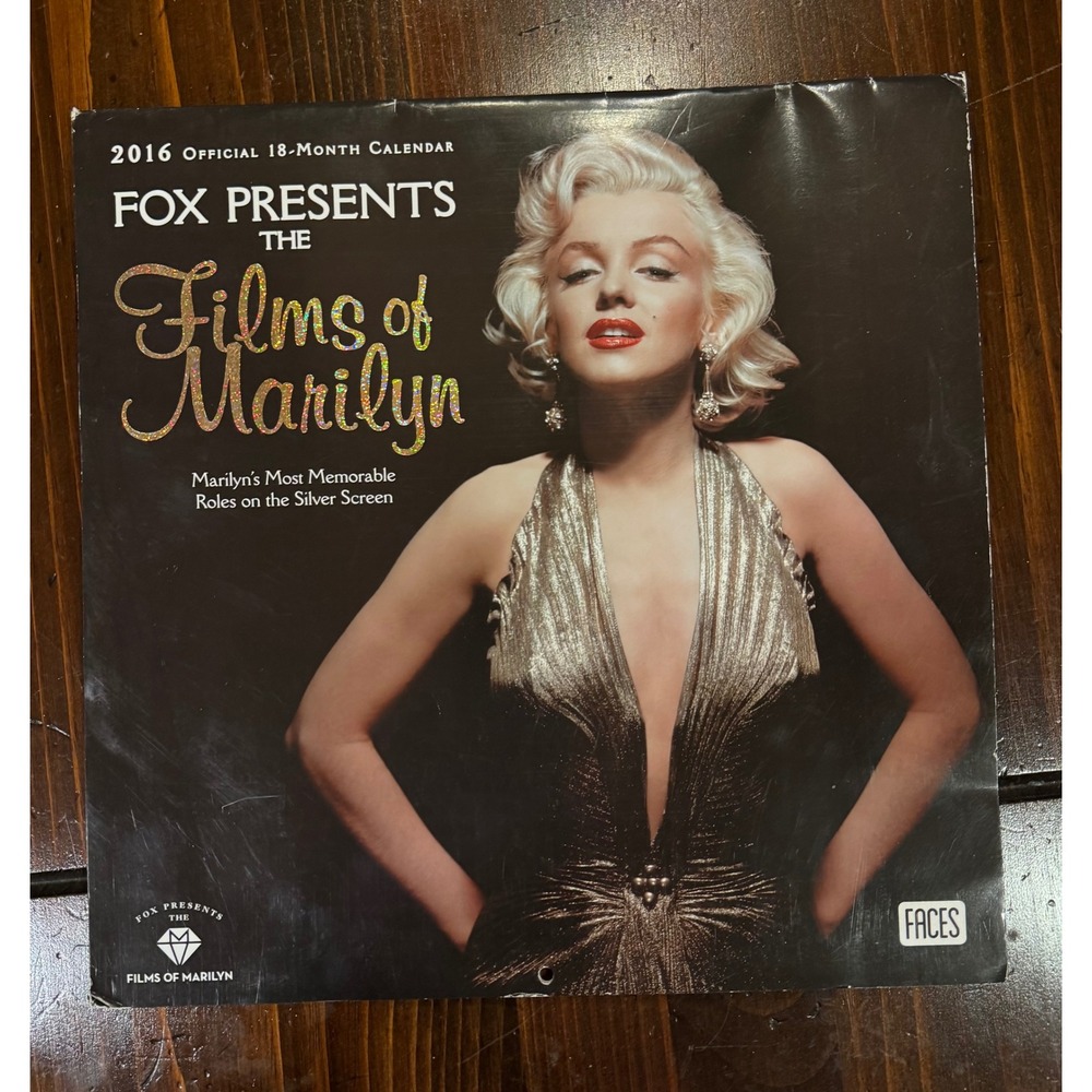 Films of Marilyn 2016 Official 18 Month Calendar Monroe Movie Stills BrownTrout